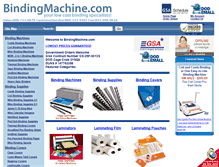 Tablet Screenshot of bindingmachine.com